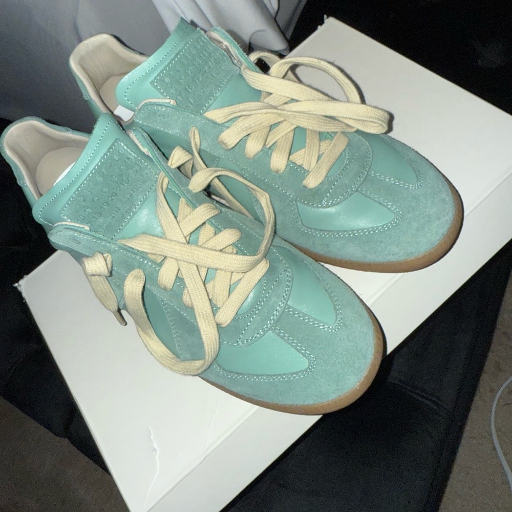 Maison Martin Margiela Green Cream Athletic Shoes